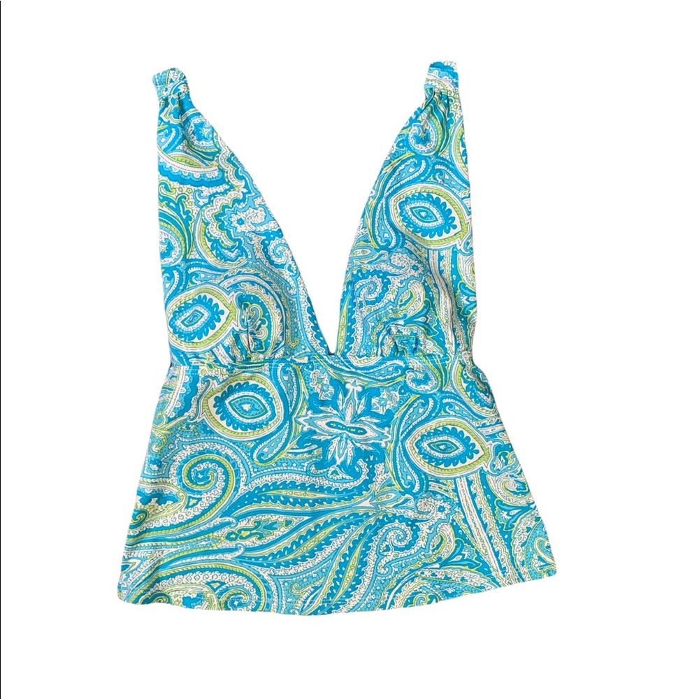 Ralph Lauren Paisley print halter swim top